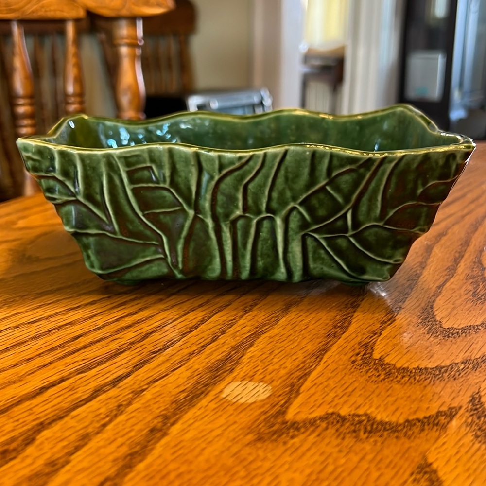 1940’s Upco Green Rectangle Planter